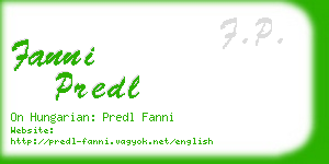 fanni predl business card